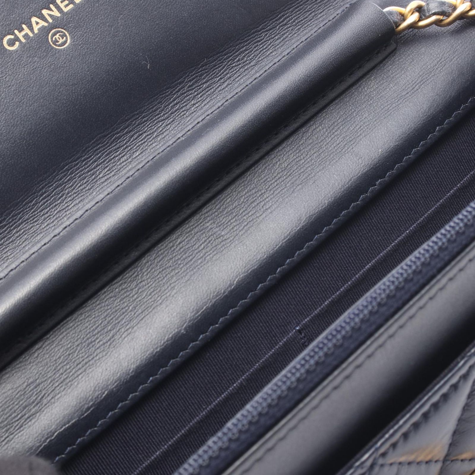 シャネル CHANEL ショルダーバッグ 2.55 ネイビー ラムスキン（羊革 