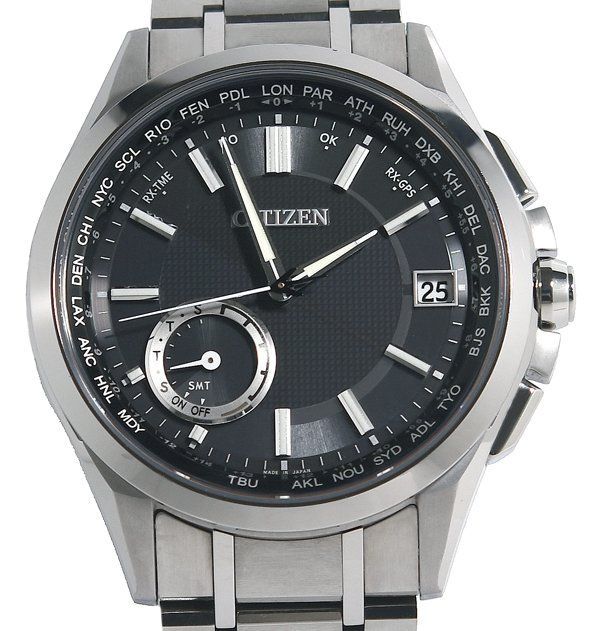 美品 CITIZEN シチズン ATTESA アテッサ CC3010-51E F150-T021581 エコ・ドライブGPS衛星電波時計 メンズ
