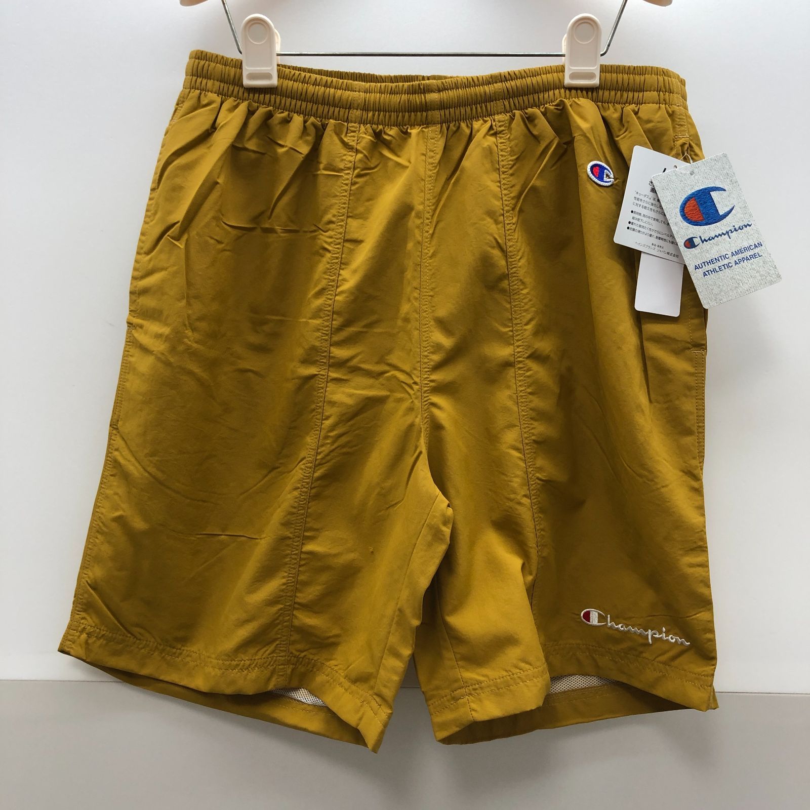 【タグ付き/未使用】Champion メンズアクションスタイルショートパンツ Lサイズ kudas 撥水 キャメル チャンピオン SGSF26-1960