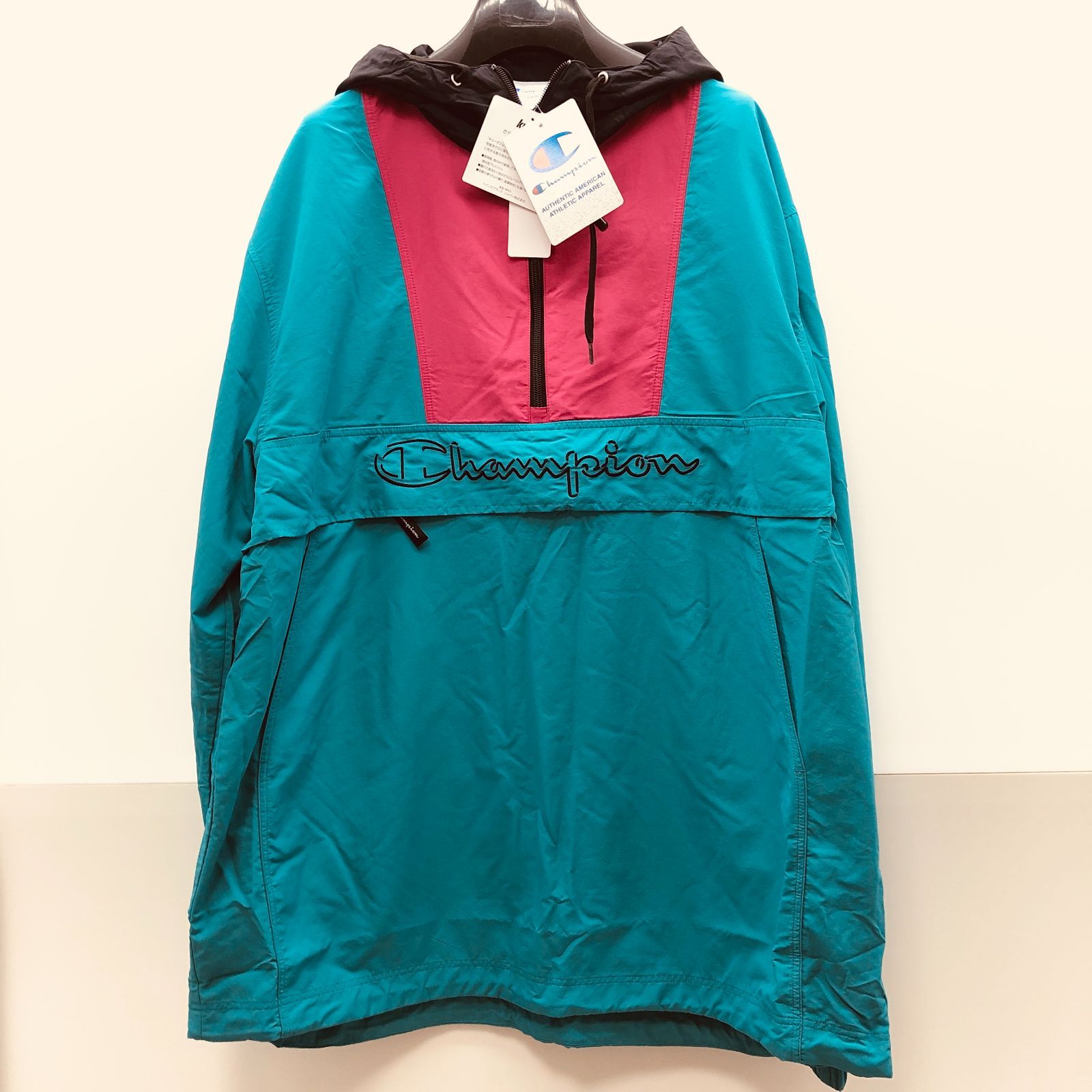 タグ付き/未使用】Champion メンズ アノラックジャケット ハーフジップ タグ付き/未使用】Champion メンズ アノラックジャケット ハーフジップ