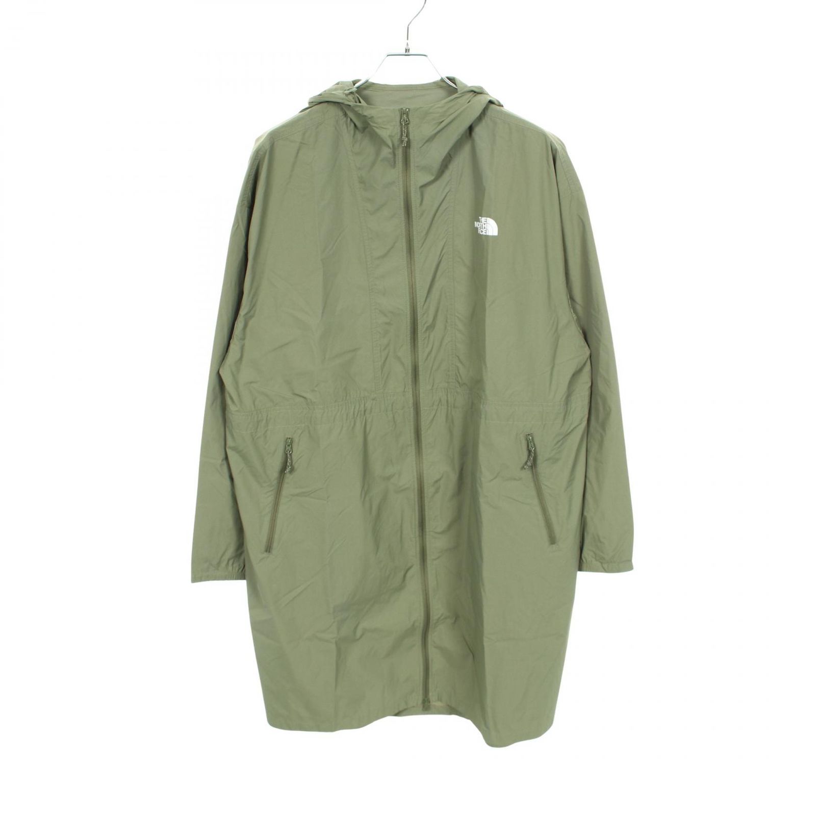 ザノースフェイス ホワイトレーベル THE NORTH FACE WHITE LABEL W'S CAMPER LT COAT フード付き カーキグリーン ナイロン ナイロンコート レディース Used A