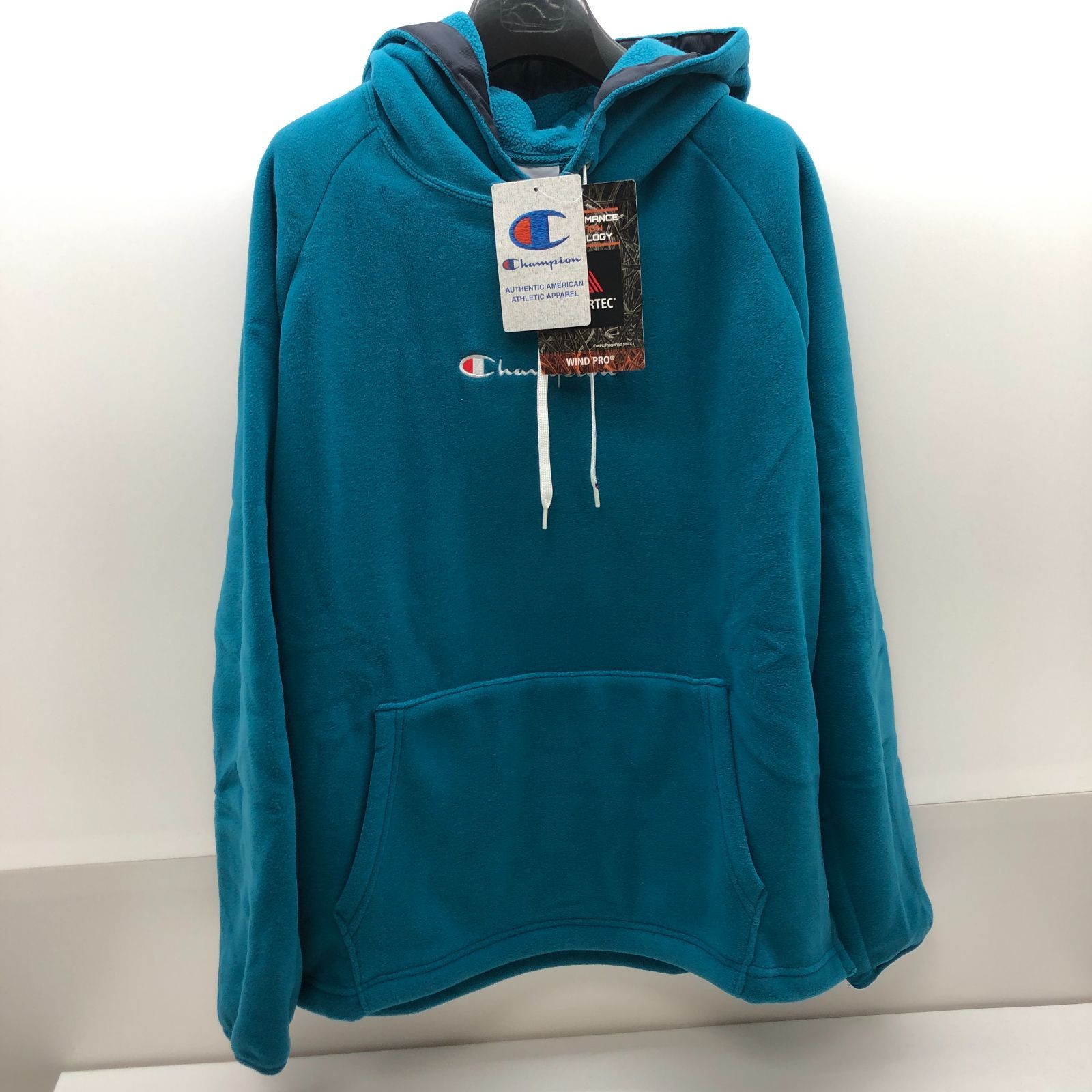 タグ付き/美品】Champion チャンピオン パーカー グリーン フード付き 