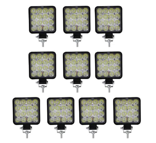 New self LED作業灯 48W 10個セット 広角60度 3000LM IP67防水防塵 12V 24V 対応 車用 トラック フォークリフト SUV 建設機械 船舶 投光器 ワークライト 夜間作業 災害対策 長寿命ライトts 062d9e52