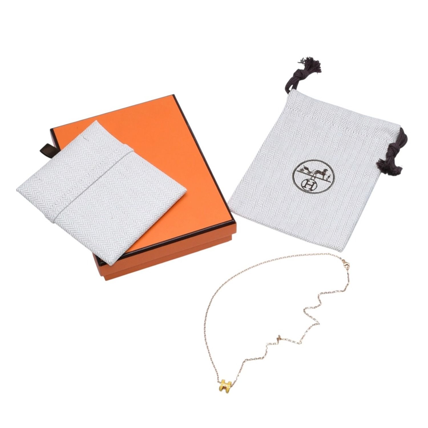 極美品 HERMES エルメス ミニポップH ネックレス Mini Pop H 