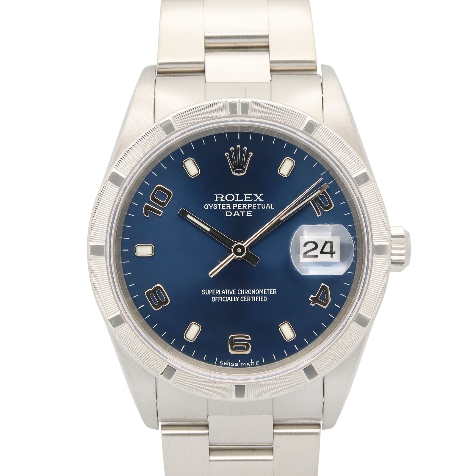 ロレックス ROLEX 腕時計 パーペチュアル デイト K番 15210 BL/飛びAR ステンレススチール パーペチュアル デイト K番 メンズ Used A