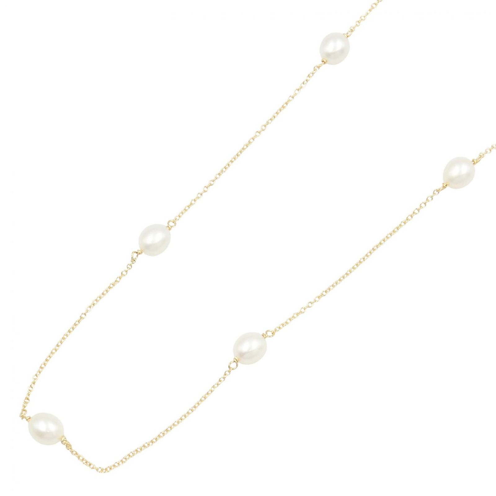 ティファニー TIFFANY&CO ネックレス パール ネックレス 首回り46.5㎝ K18(イエローゴールド) パール ネックレス レディース Used A