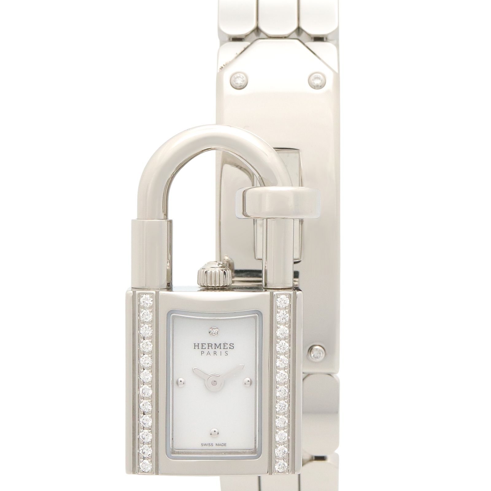 エルメス HERMES 腕時計 ケリーウォッチ ミニ KE4.130 ホワイト 