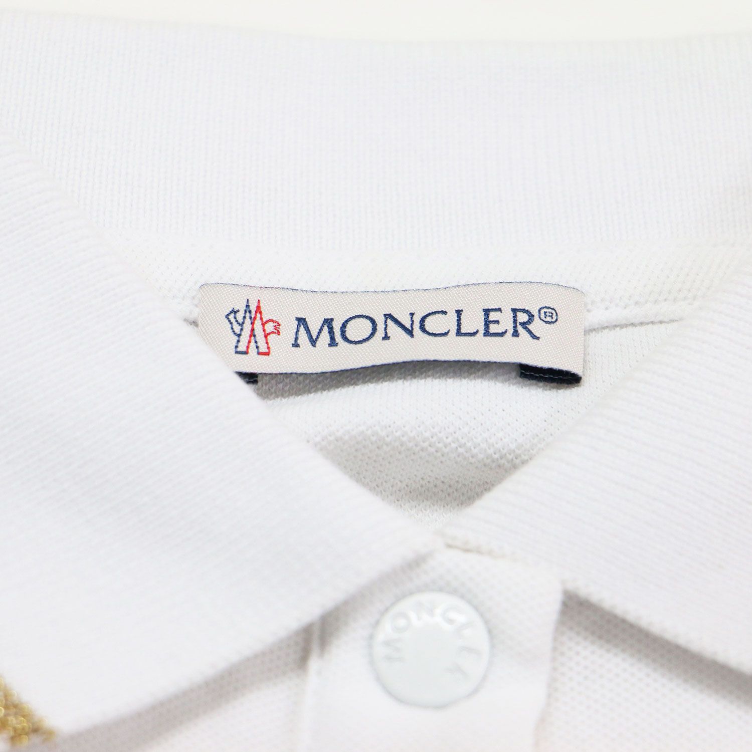 MONCLER モンクレール ワッペン付き 鹿の子 ポロシャツ / 半袖 ライン
