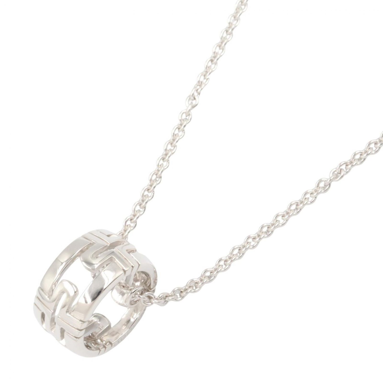 ブルガリ BVLGARI ネックレス パレンテシ ネックレス 首回り38-45㎝ K18WG（ホワイトゴールド） パレンテシ ネックレス レディース Used A