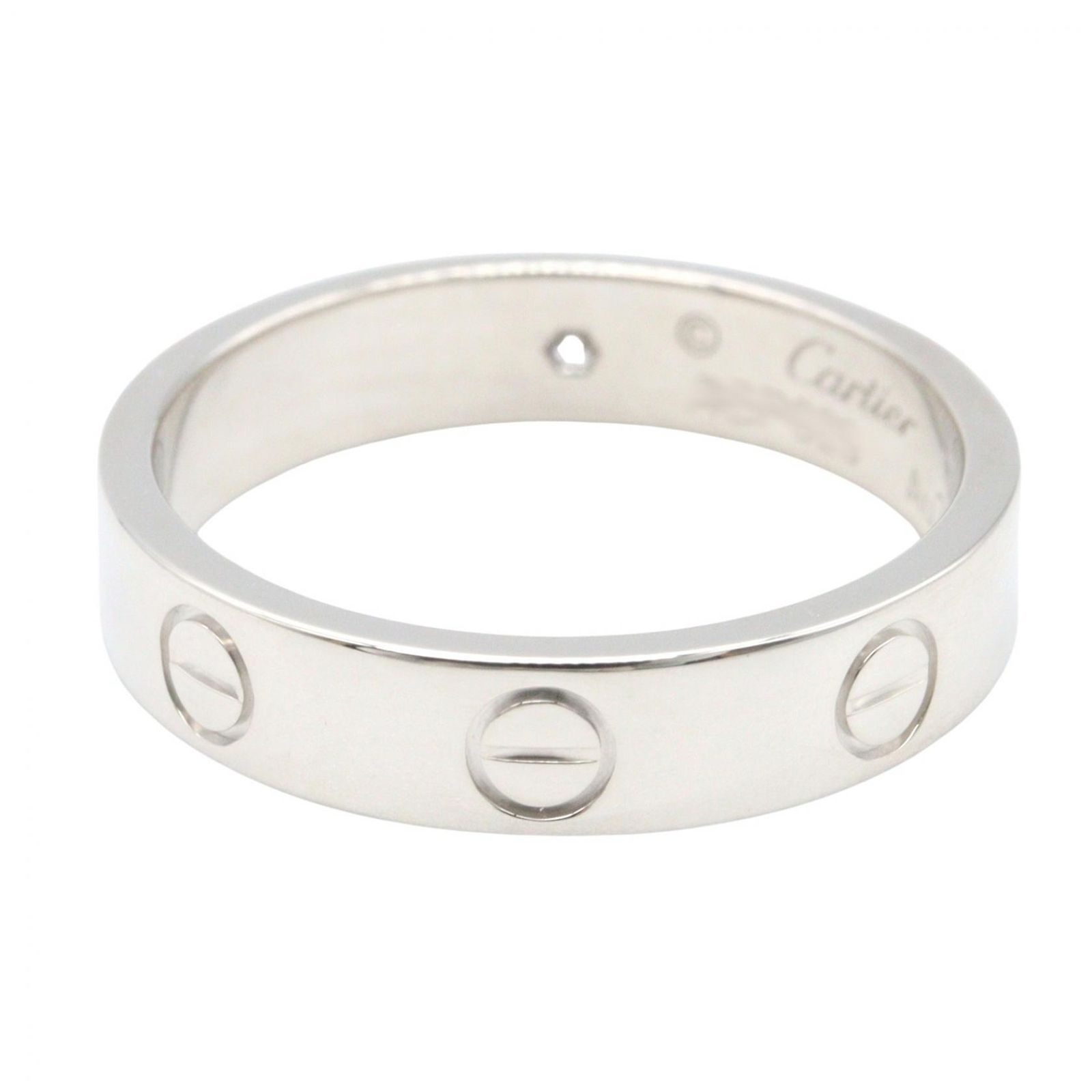 カルティエ CARTIER リング・指輪 ミニラブリング 1PD K18WG（ホワイト