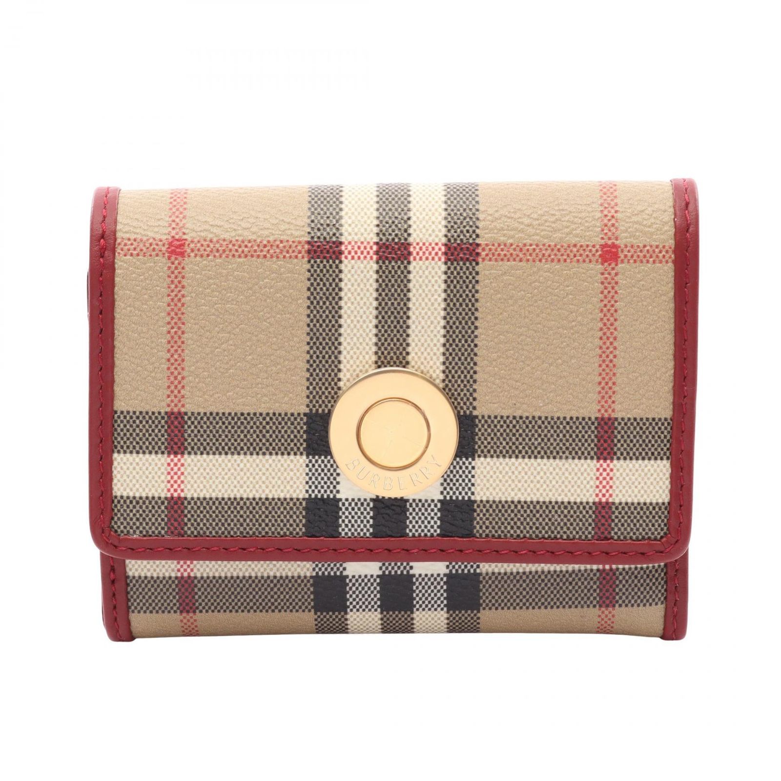 バーバリー BURBERRY 三つ折り財布 ノバチェック 8116328 ベージュ レザー 三つ折り財布 レディース 新品