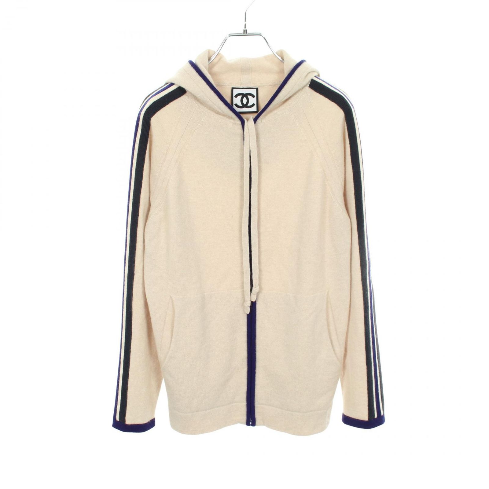 シャネル CHANEL パーカー スポーツライン ニット P35235K02024 カシミヤ パーカー レディース Used B