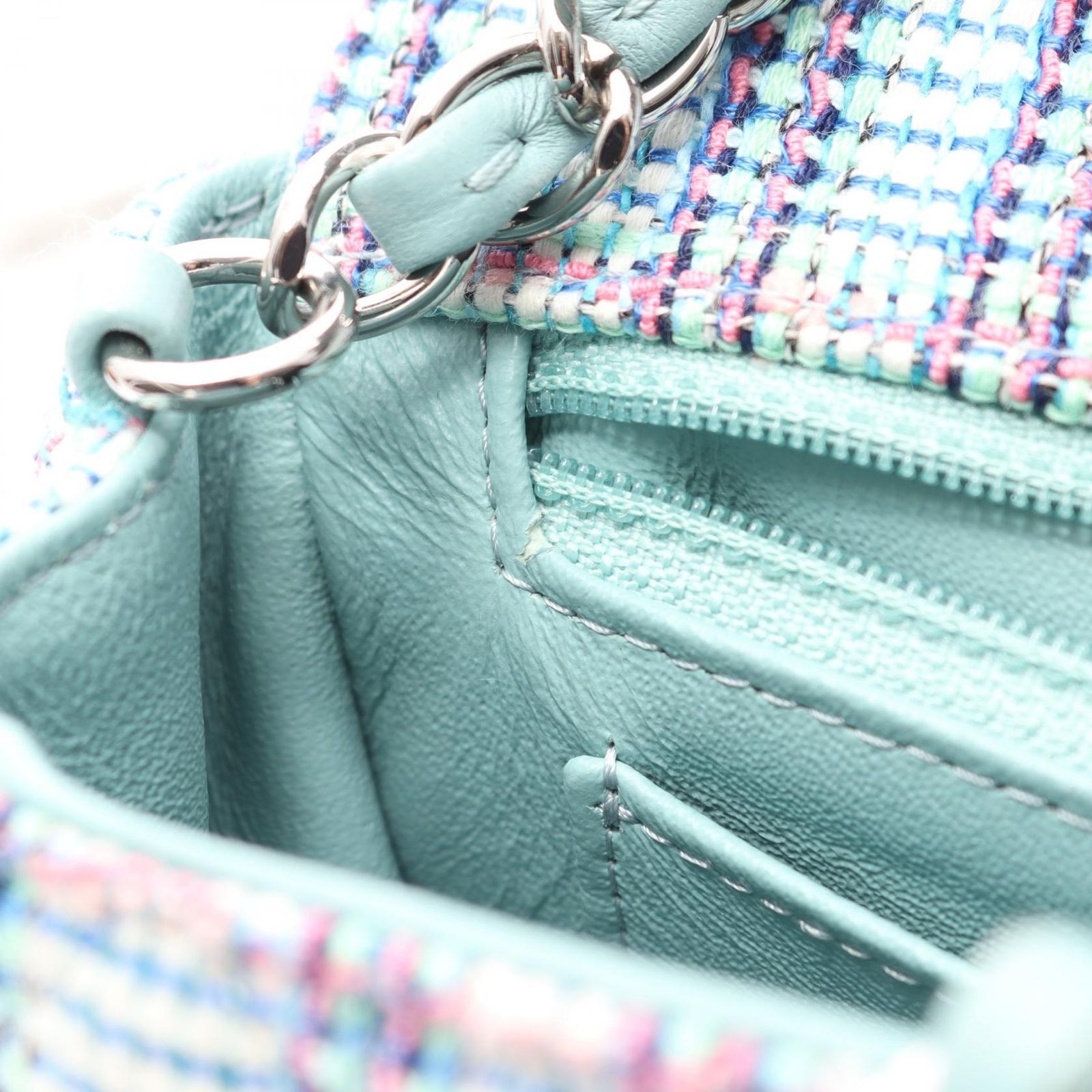 シャネル CHANEL ショルダーバッグ ミニマトラッセ20 ミントグリーン 
