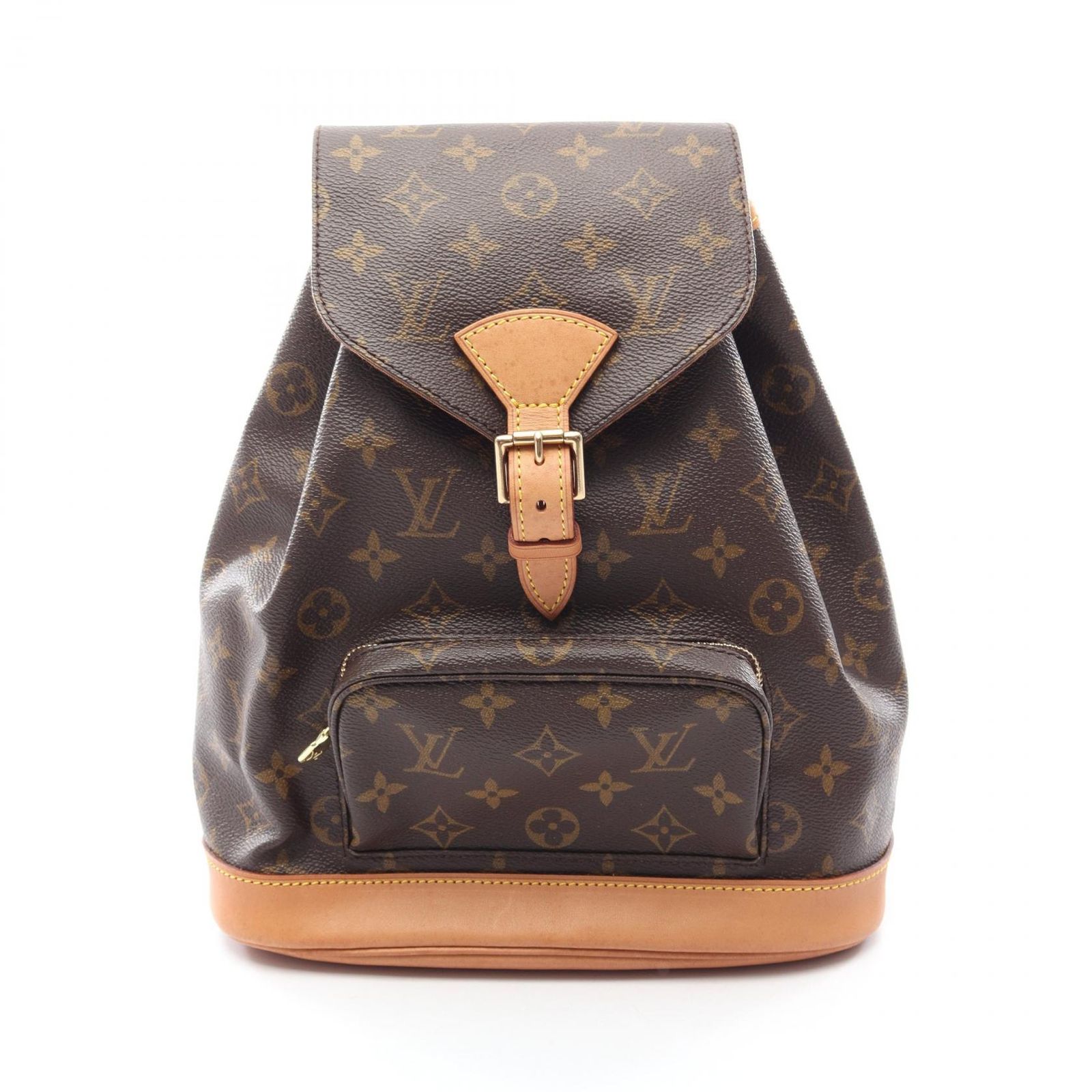 ルイ・ヴィトン LOUIS VUITTON リュックサック バックパック モンスリMM M51136 PVCコーティングキャンバス レザー モンスリMM レディース Used B