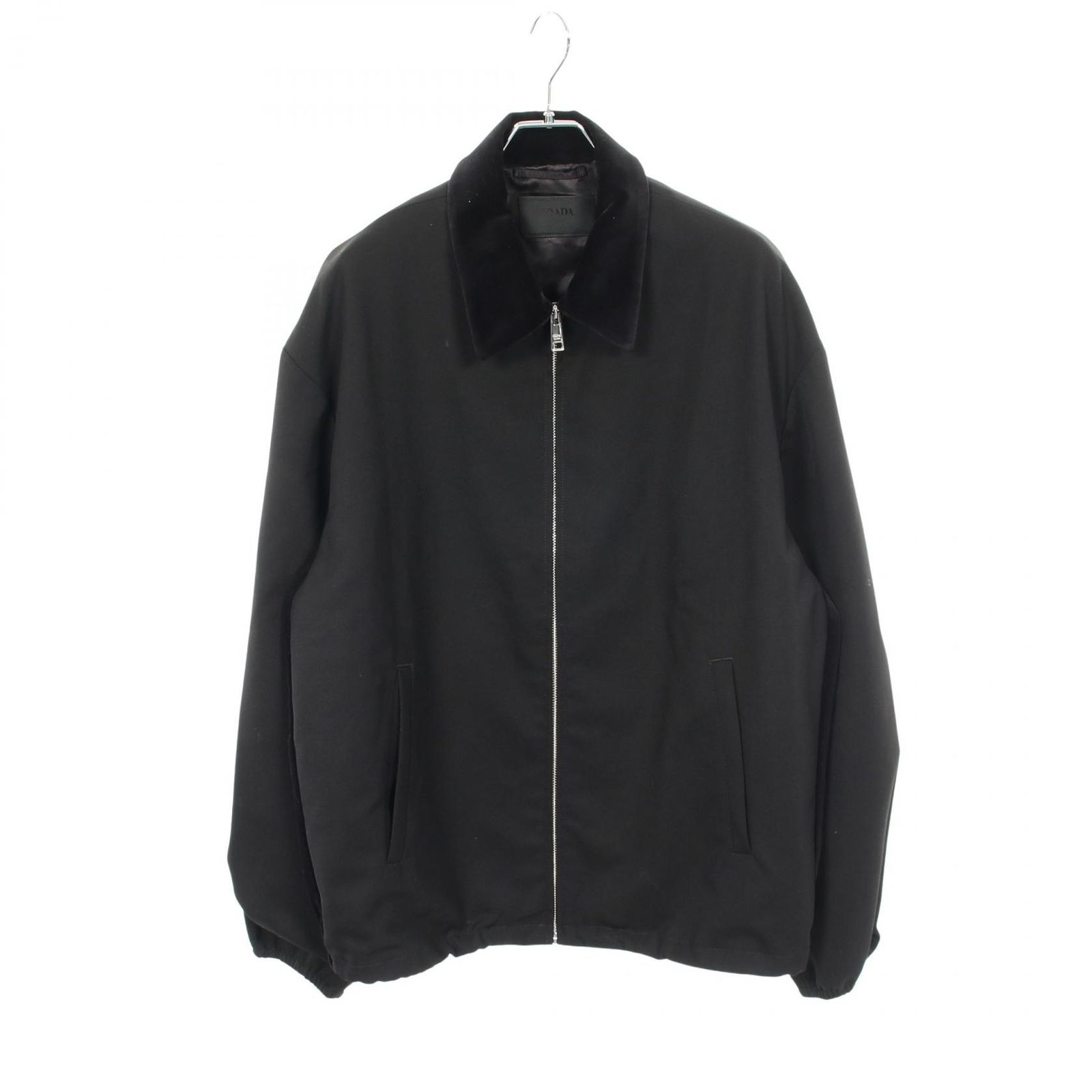 プラダ PRADA ベロア切替 ジップアップ ウール ジップアップジャケット メンズ Used A