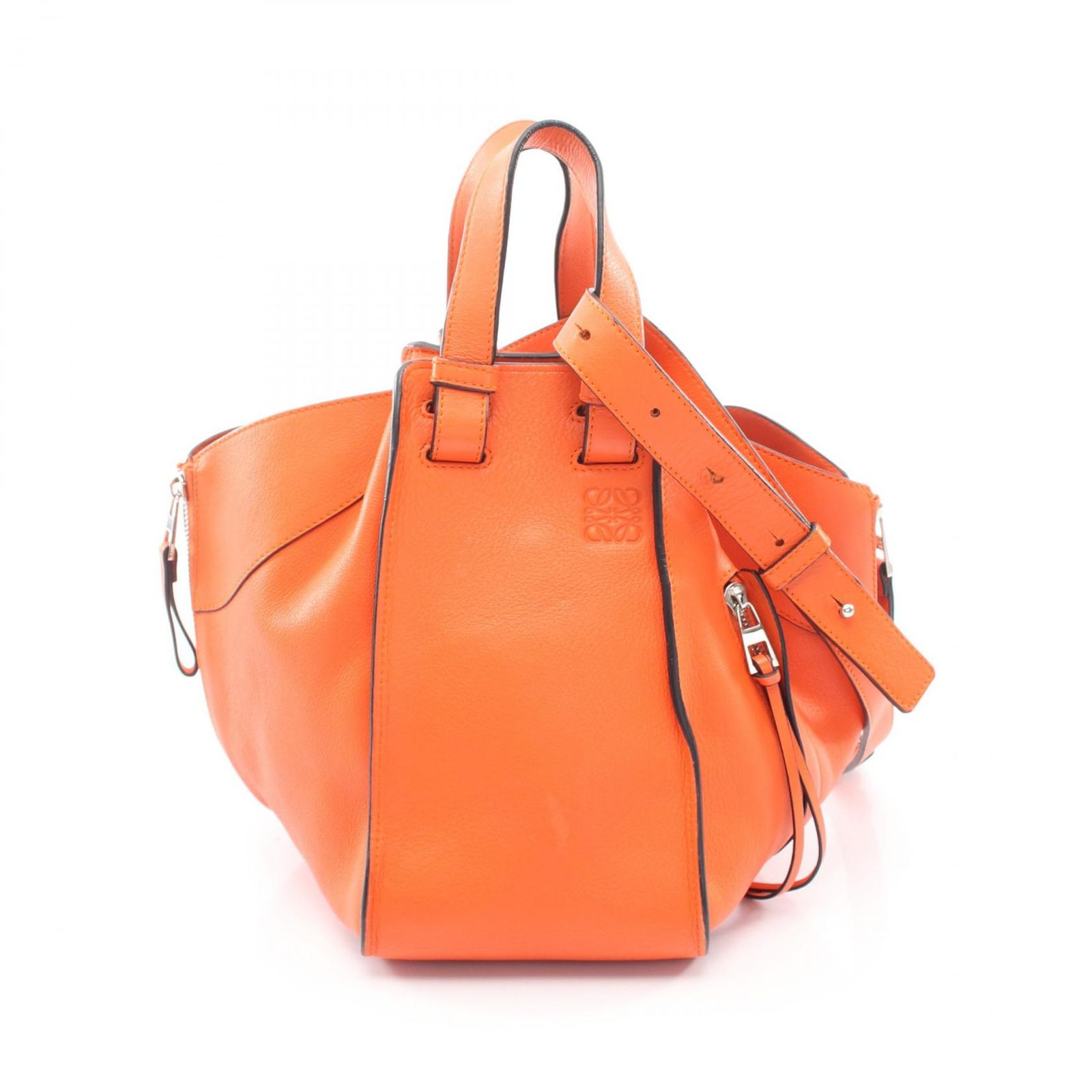 ロエベ LOEWE ハンドバッグ HAMMOCK SMALL ハンモック スモール 2WAY オレンジ レザー ハンモック スモール レディース Used B