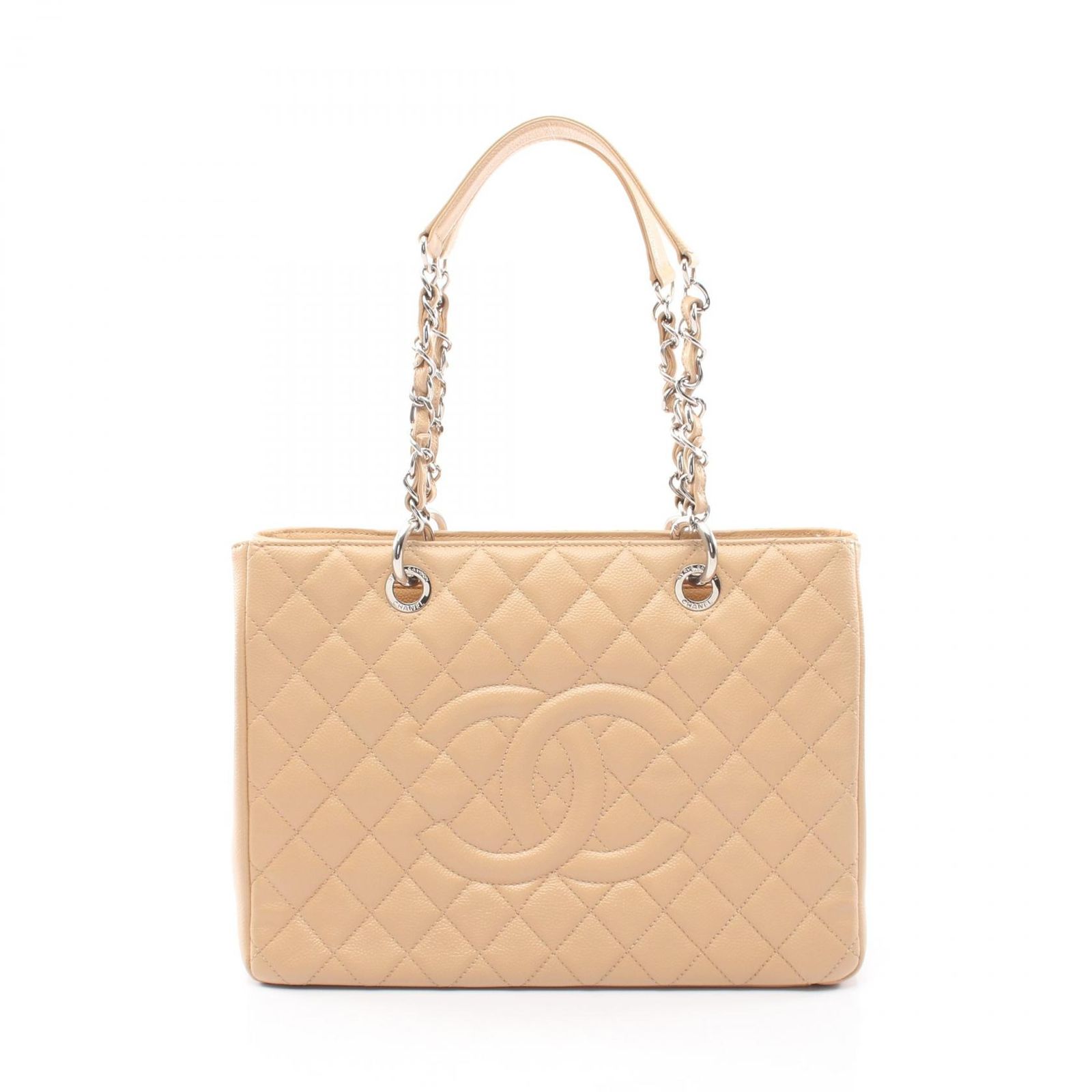 シャネル CHANEL トートバッグ マトラッセ グランドショッピング GST A50995 ベージュ キャビアスキン(グレインドカーフ) GST チェーントート レディース Used A