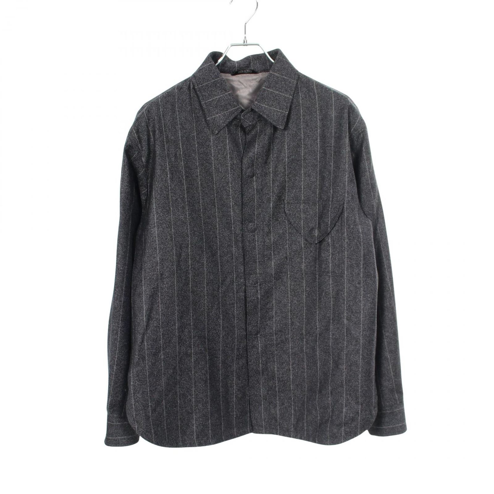 ジョルジオアルマーニ GIORGIO ARMANI ストライプ シャツ ウール ジャケット メンズ Used A