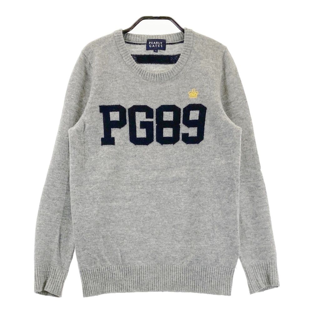 サイズ：1 PEARLY GATES パーリーゲイツ カシミヤ混 ニットセーター グレー系 [240101699372] ゴルフウェア レディース ストスト