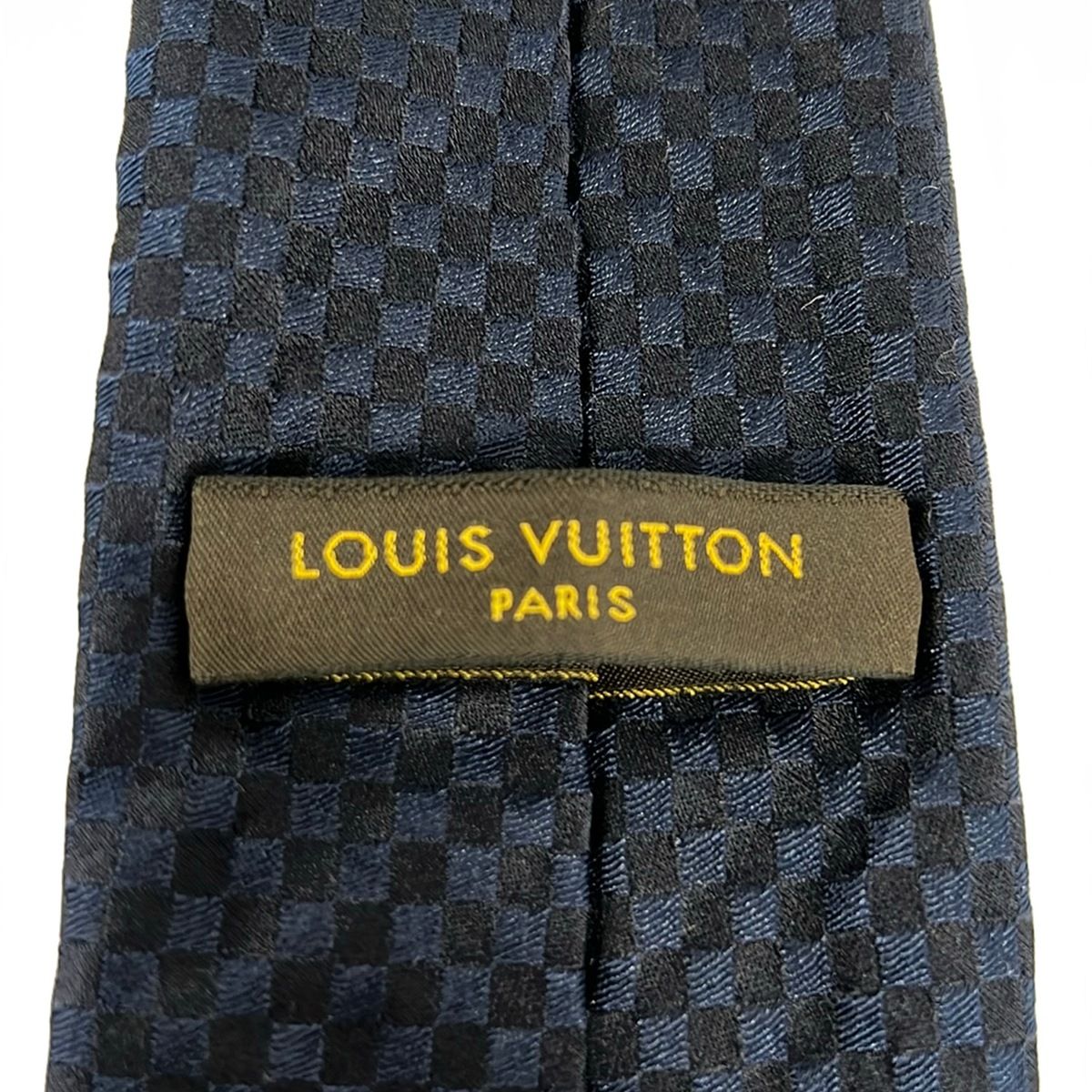 LOUIS VUITTON(ルイヴィトン) ネクタイ メンズ 黒×ダークネイビー
