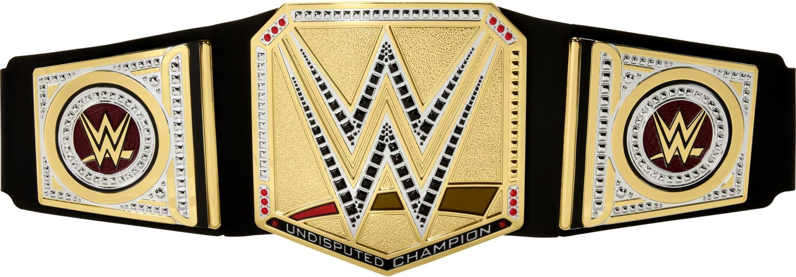Mattel WWEチャンピオンシップタイトル 議論の余地のないWWEユニバーサルチャンピオンシップ ロールプレイ&コスチュームアクセサリー ウェアラブルレザーライクベルト 3フィート以上 ワンタイム調整付き