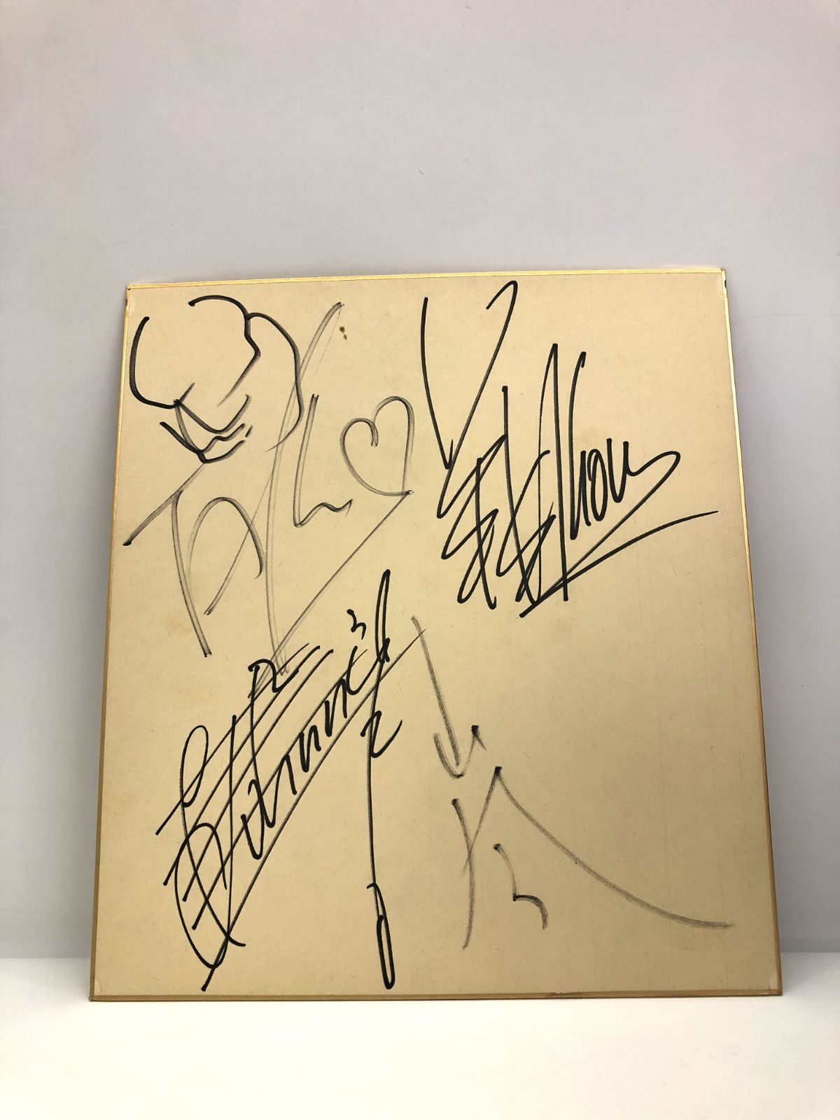 直筆 サイン色紙 横浜銀蝿 よこはまぎんばえ 翔 Johnny TAKU 嵐 ヨシユキ 当時もの コレクター L