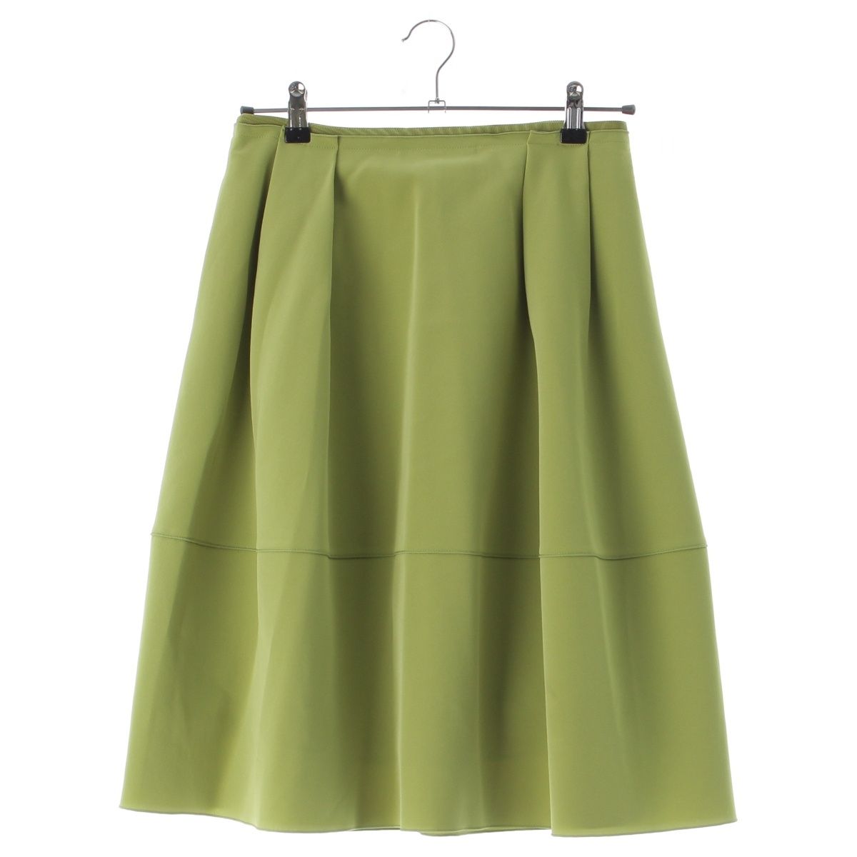 フォクシー ニューヨーク 22年 Skirt Baron フレア スカート ボトムス 38326 グリーン 40【中古】