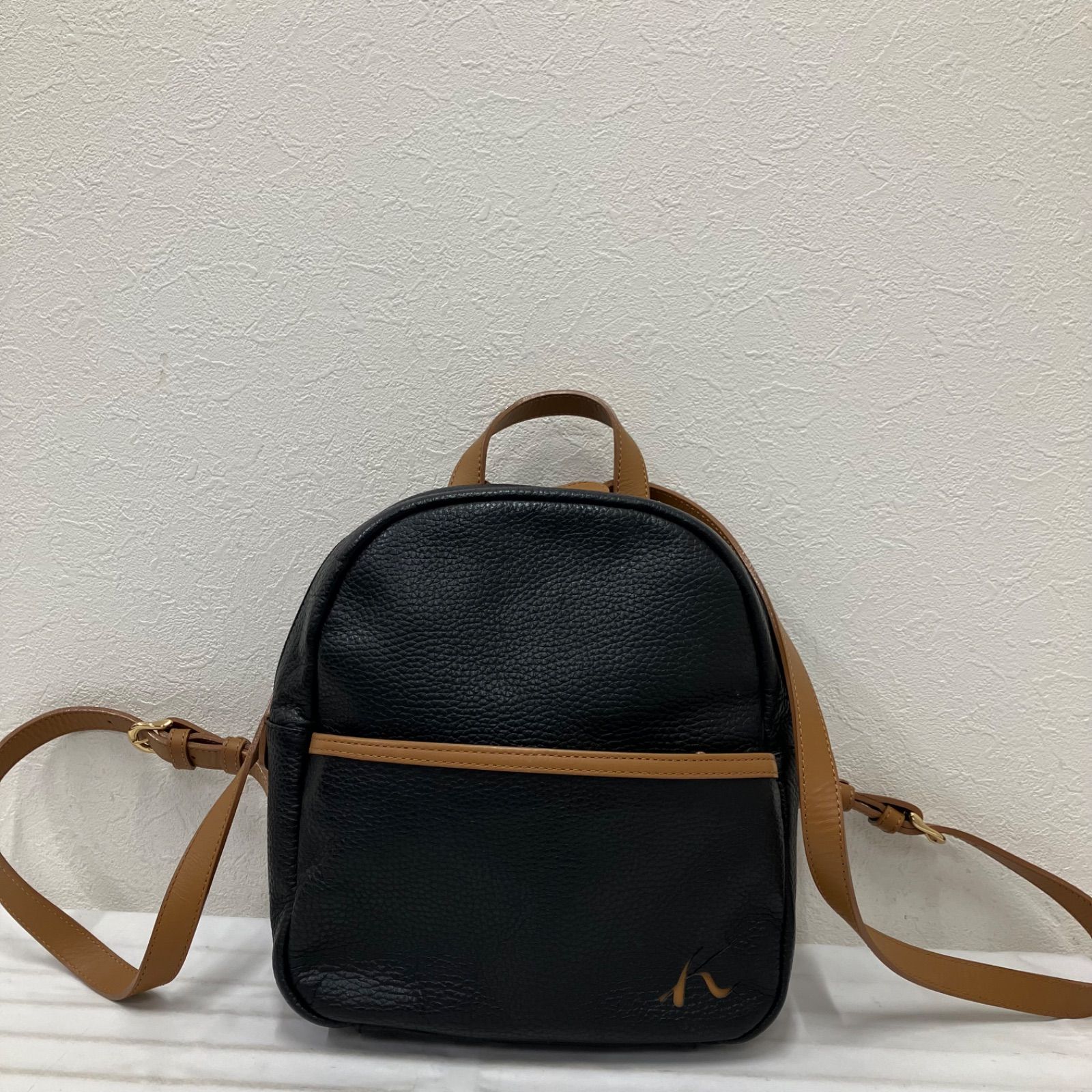 3664 良品 kitamura キタムラ 革 レザー リュックサック バックパック 