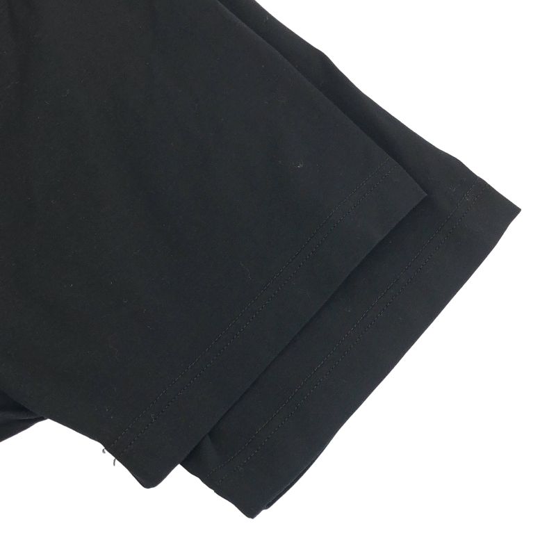 中古】PRADA Vネック コットンポプリン 半袖Tシャツ XLサイズ ブラック
