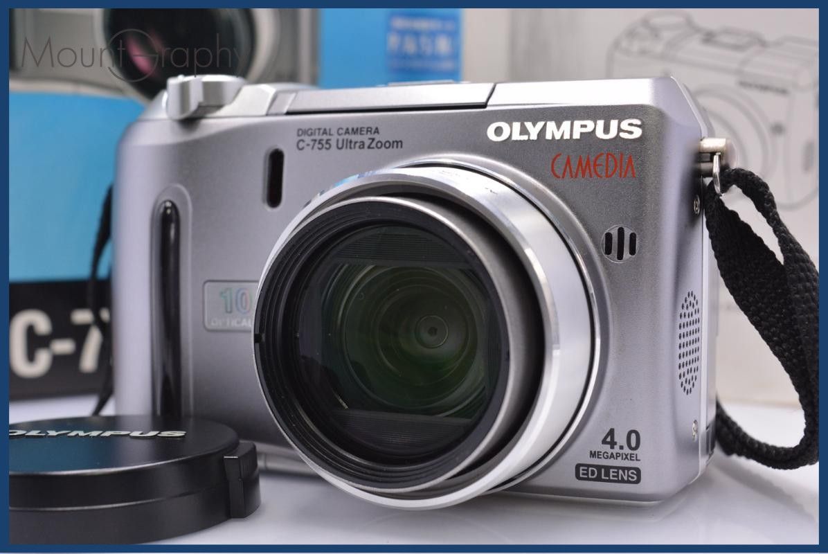 【動作保証】 オリンパス Olympus CAMEDIA C-755 10X 単三電池仕様 元箱、取扱説明書付属 同梱無料 #ks230
