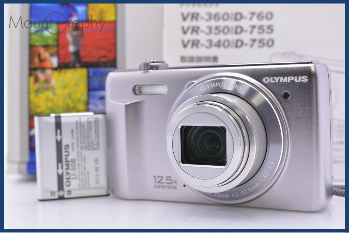 難あり オリンパス Olympus VR-360 12.5X 元箱、バッテリー、取扱説明書付属 同梱無料 #ks279