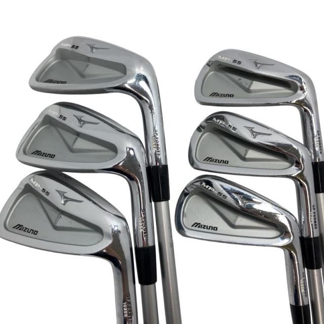 【中古】 ミズノ MP-55 6S アイアンセット IR 純正特注シャフト (フレックスS) メンズ 男性用 右利き 右用 Dランク ゴルフクラブ