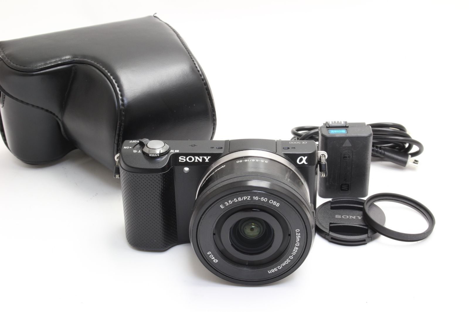 一眼レフ　カメラSONY α5000 ブラック 16-50 S美品 AA (極上美品) SONY ソニー α5000 ブラック PZ 16-50mm レンズキット