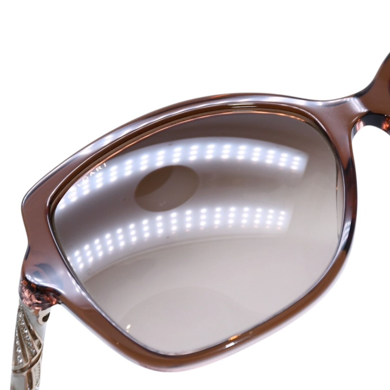 極美品 BVLGARI ブルガリ バタフライ型サングラス ハバナ メガネ アイ 