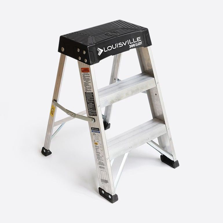 【新品】【1点販売】Louisville Ladder[ルイビルラダー]アルミステップ 2ft[脚立 はしご 踏み台 3段 高さ60cm 耐荷重135kg 折り畳み 軽量 ガレージ]
