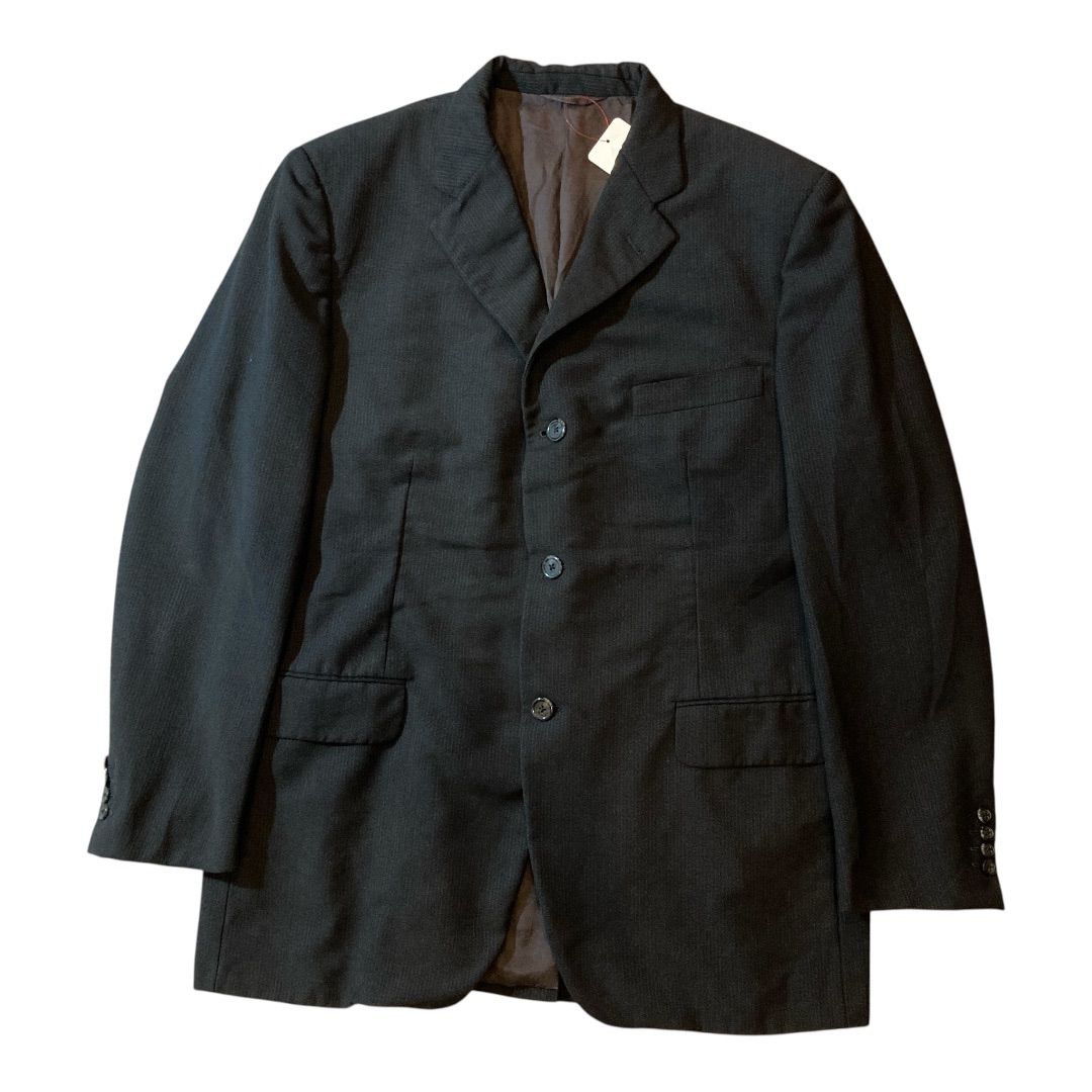 Burberry tailored jacket black size40 / バーバリー テーラード ジャケット ブラック ストライプ　【F475】