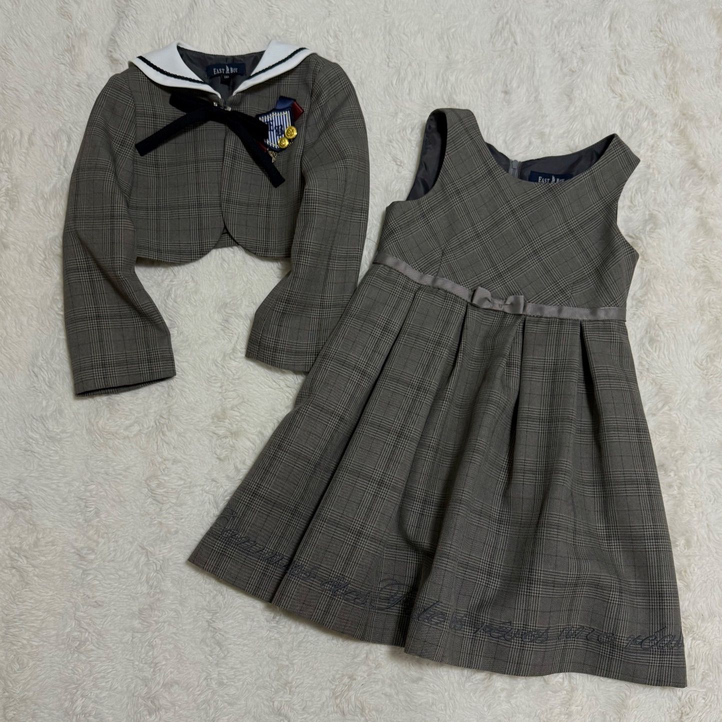 EAST BOY キッズフォーマル セットアップ セーラーカラー チェック 