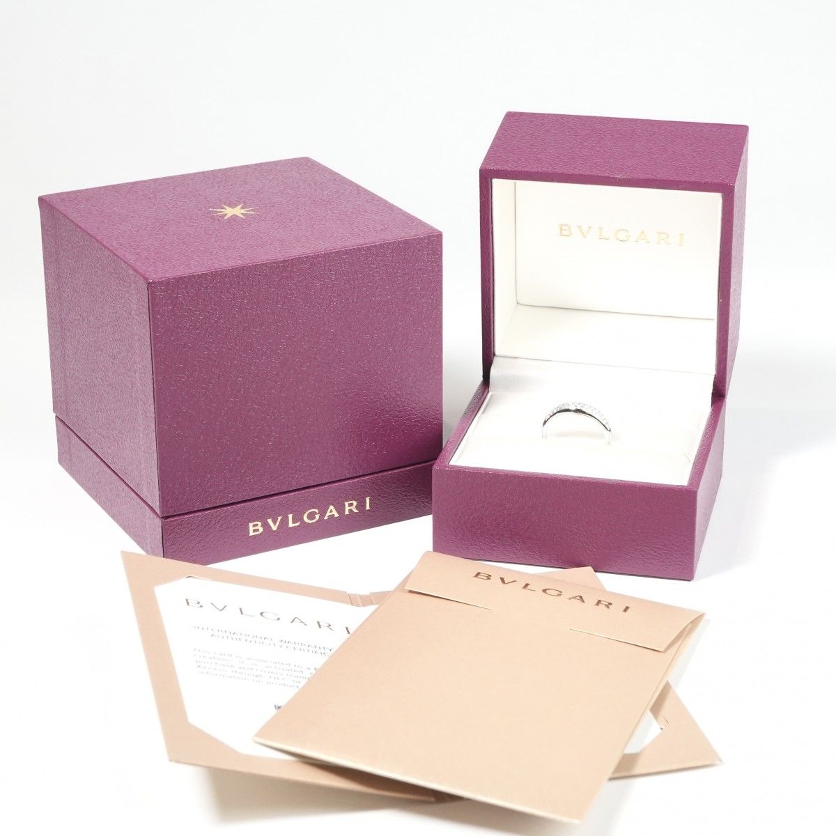 ブルガリ BVLGARI ウェディング リング フェディ リング 指輪 Pt950 