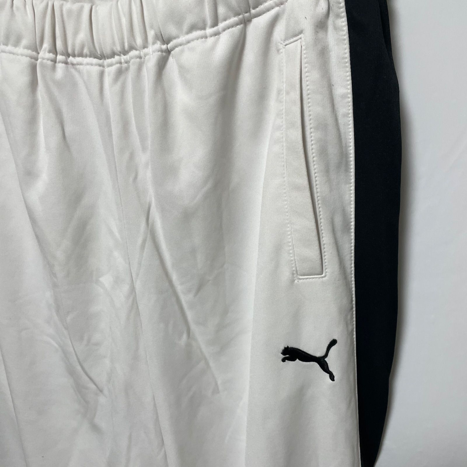 PUMA プーマ ジャージ 上下セット 白黒 上L 下M 日本製 セットアップ 