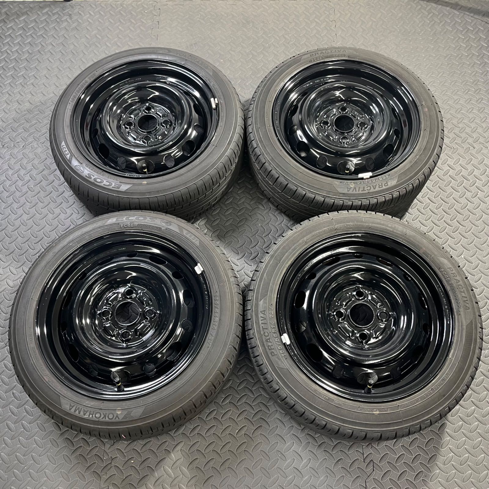 21/22年製 165/55R14 YH エコスES31/プラクティバ デミオ6Jホイール 