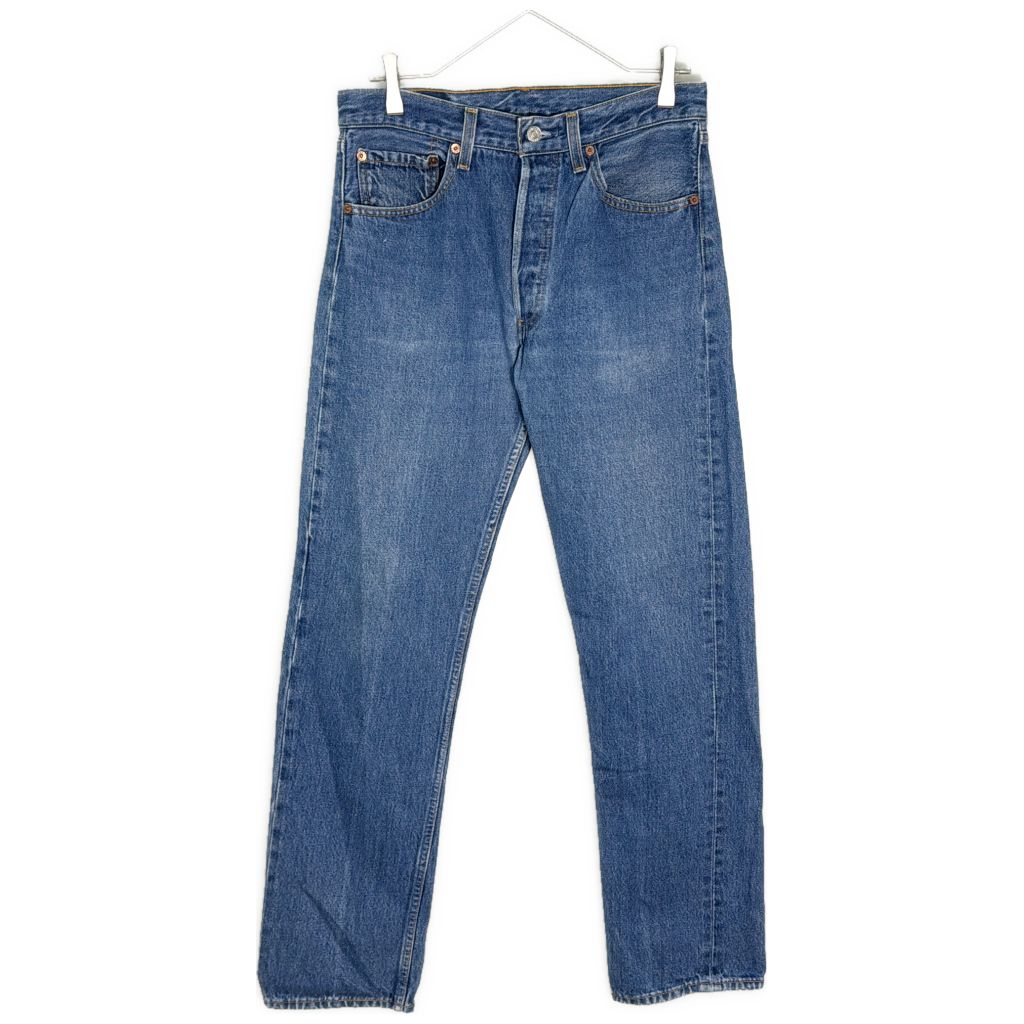 90年代 USA製 Levi's リーバイス 501 デニムパンツ ブルー(メンズ W31 L32)中古 古着 Y2046