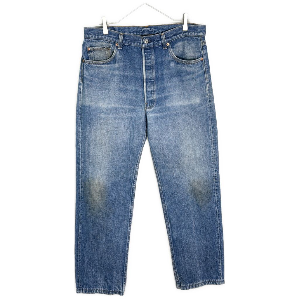 80年代 USA製 Levi's リーバイス 501 デニムパンツ ブルー(メンズ W36 L32)中古 古着 Y2063