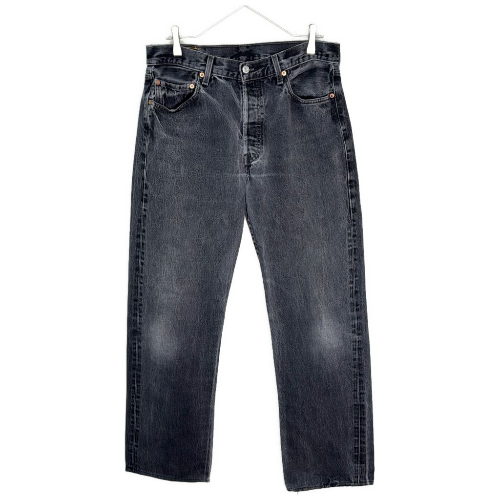 00年代 Levi's リーバイス 501 デニムパンツ 後染め ブラック(メンズ W32 L32)中古 古着 Y2065