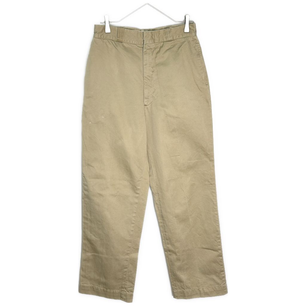 60年代 米軍実物 U.S.ARMY チノパンツ ヴィンテージ ミリタリー ベージュ(メンズ W32 L33)中古 古着 Y2074