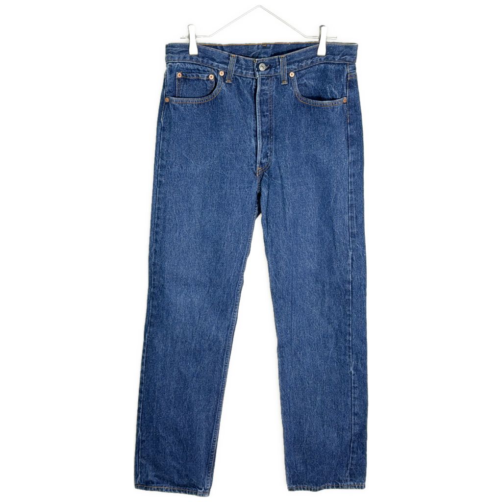 90年代 USA製 Levi's リーバイス 501 デニムパンツ ブルー(メンズ W34 L32)中古 古着 Y2080 12,887円