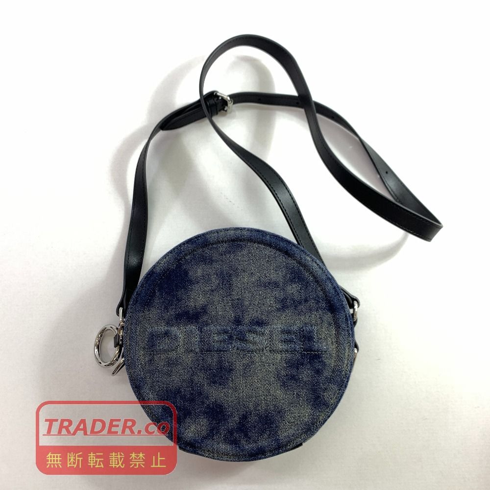 04w7101▽※【中古】DIESEL ディーゼル ラウンド クロスボディバッグ 丸型 円形 デニムバッグ ショルダーバッグ ブルー【八王子店】