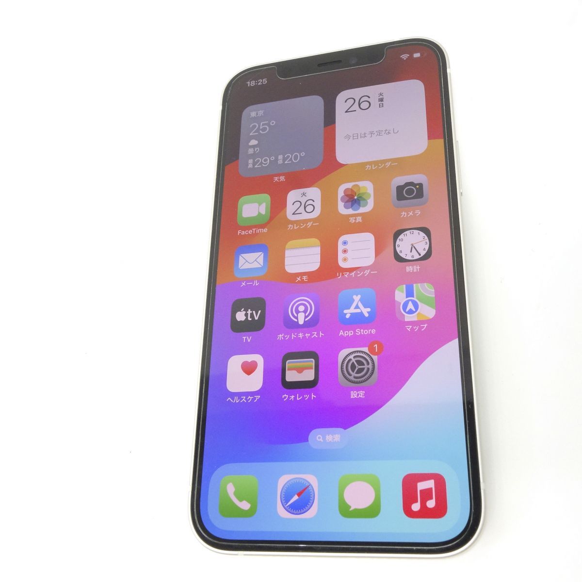 SIMフリー iPhone 12 128GB ホワイト MGHV3J/A バッテリー最大容量86％ ※中古/利用○