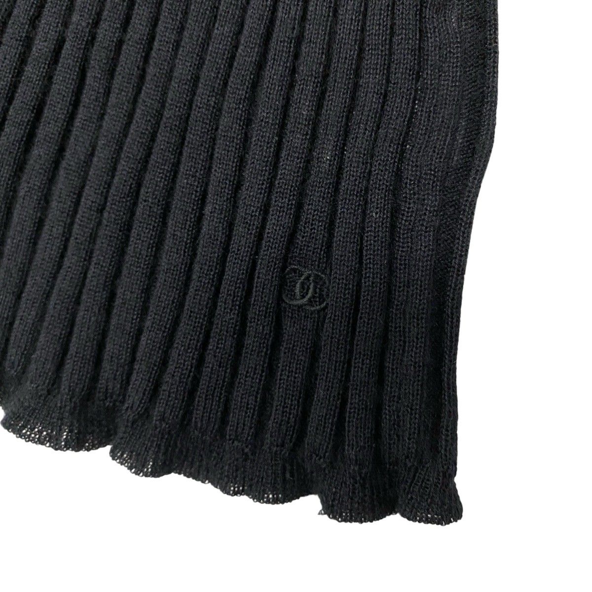Ce28 CHANEL BOUTIQUE シャネル リブニットセーター タイトニット ココ 