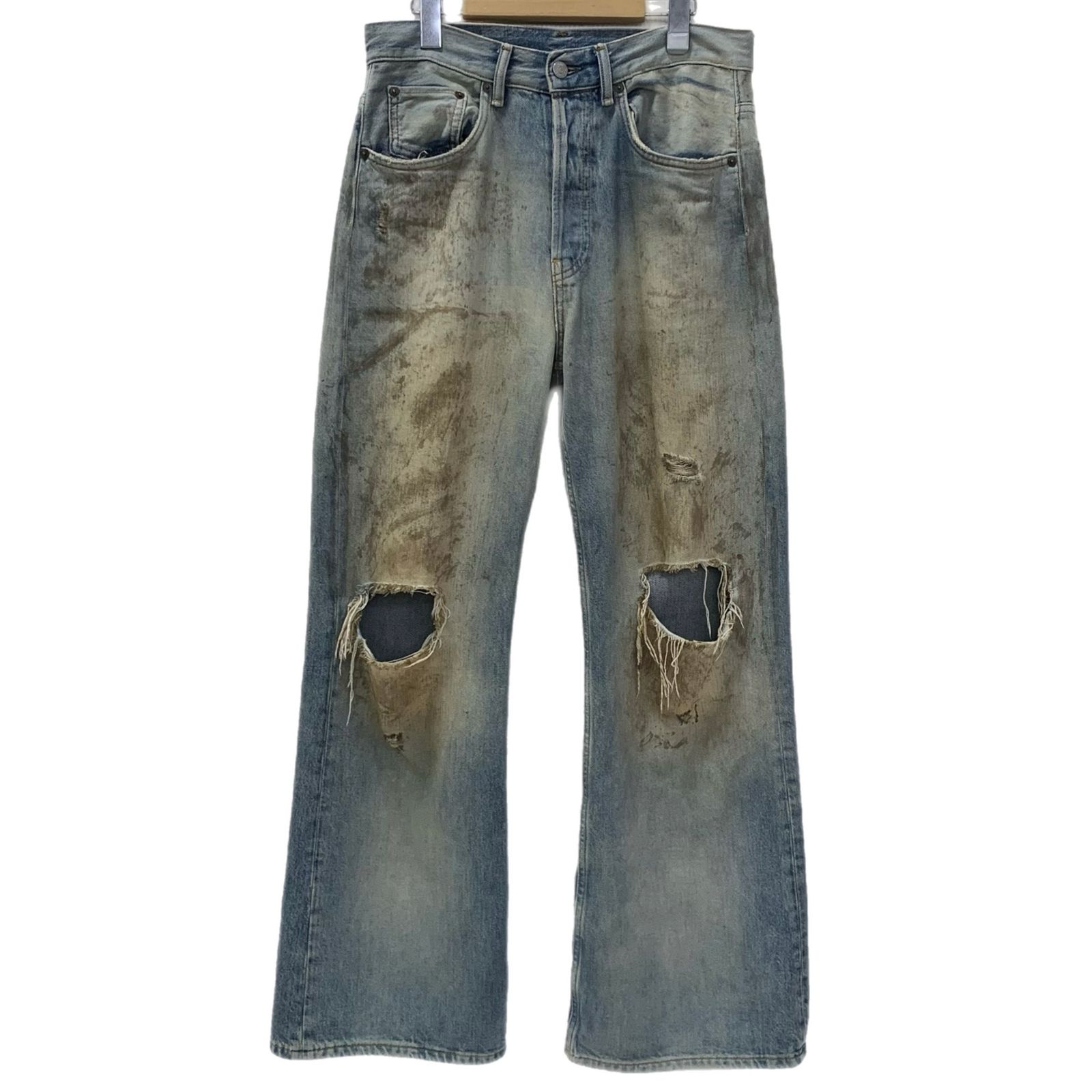 アクネ ステュディオス Acne Studios ペニシリン 2021M Penicillin ダメージ 汚れ加工 B00317 デニム ブルー 28/30サイズ 201MB-1488