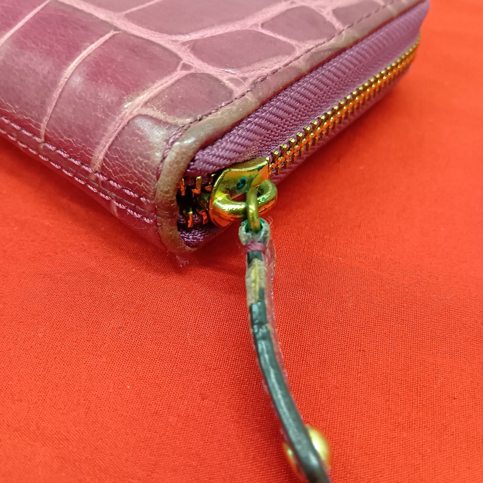COACH 長財布 レディース ワインレッド クロコ型押し コーチ - メルカリ